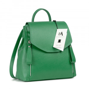 Rucsac dama tip geanta de umar din piele naturala DiAmanti Tosca Verde